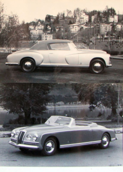 Lancia Aurelia Pininfarina Cabriolet 2 Posti 1954 two Factoryphotos (10388)
